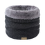 Colsjaal / Nekwarmer Antraciet | Gebreid - Teddy Voering