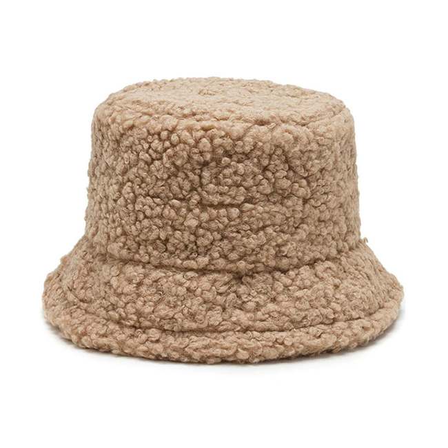 Teddy Bucket Hat / Vissershoed - Camel | Polyacryl | One Size 