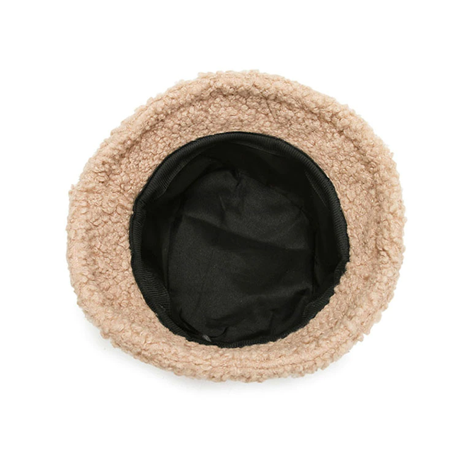 Teddy Bucket Hat / Vissershoed - Creme | Polyacryl | One Size