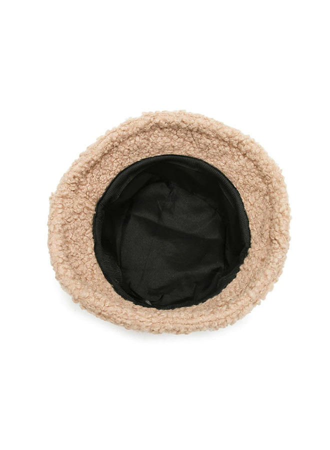 Teddy Bucket Hat / Vissershoed - Creme | Polyacryl | One Size