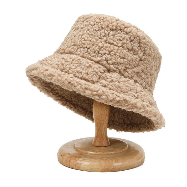 Teddy Bucket Hat / Vissershoed - Camel | Polyacryl | One Size
