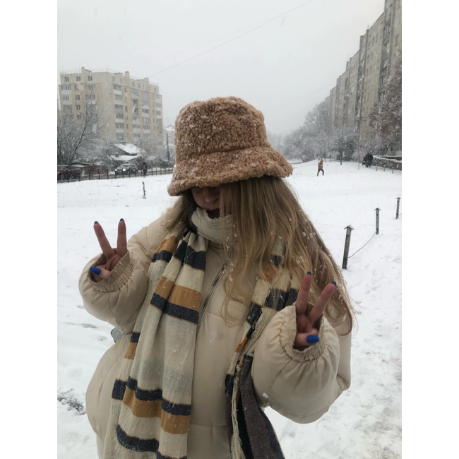 Teddy Bucket Hat / Vissershoed - Zwart | Polyacryl | One Size