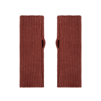 Fashion Favorite Ribgebreide Handwarmers - Roest