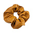 Fashion Favorite Haarelastiek / Scrunchie PU Leder - Okergeel