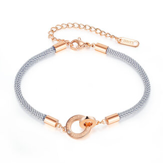 Fashion Favorite Love Of My Life Armband - Rose/Grijs