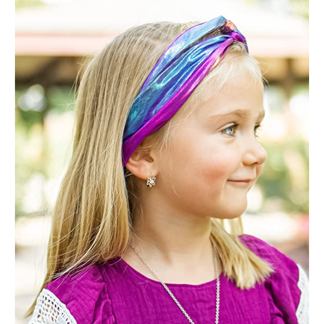 Metallic Cross Haarband / Hoofdband | Polyester | Regenboog / Rainbow