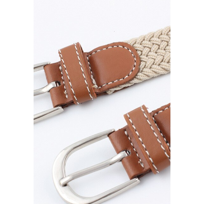 Gevlochten Riem - Oranje | 95 - 105 cm Stretch | Canvas/Polyester | Fashion Favorite