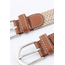 Fashion Favorite Gevlochten Riem - Beige |  95-105 cm Stretch | Canvas/Polyester | Fashion Favorite