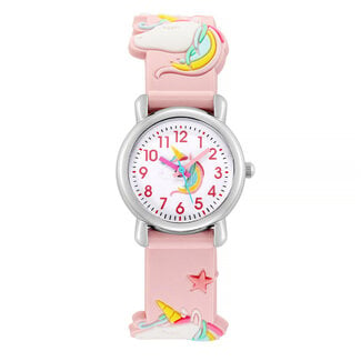 Fashion Favorite Kinderhorloge 3D Unicorn  - Roze