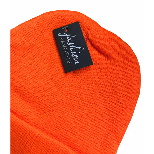 Beanie Muts Uni Oranje | Polyacryl | One Size | Fashion Favorite