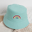 Fashion Favorite Kinder Bucket Hat - Groen | Regenboog | 52 cm | Tweezijdig