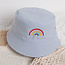 Fashion Favorite Kinder Bucket Hat - Blauw | Regenboog | 52 cm | Tweezijdig