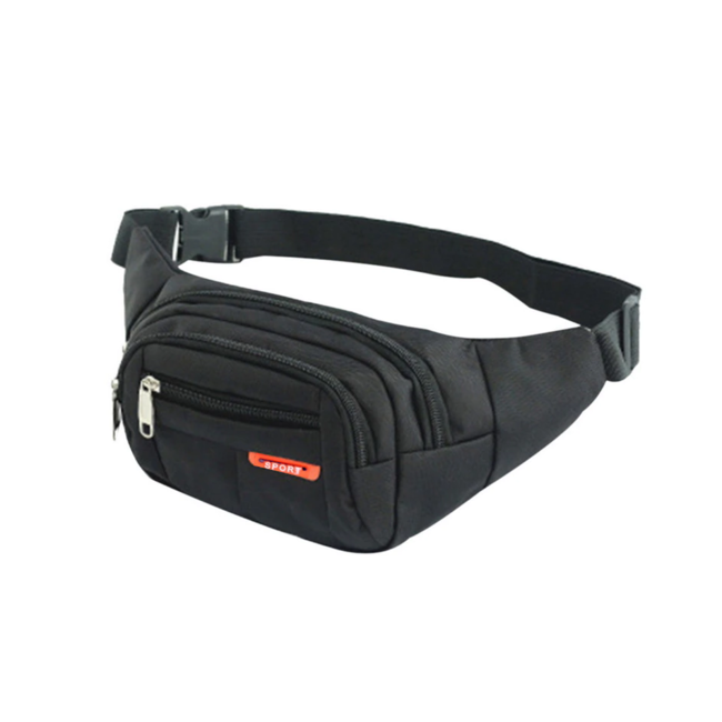 Heuptas - Zwart | Polyester / Nylon | 36 x 13 x 5 cm