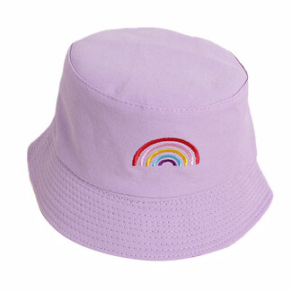 Fashion Favorite Kinder Bucket Hat - Paars Regenboog