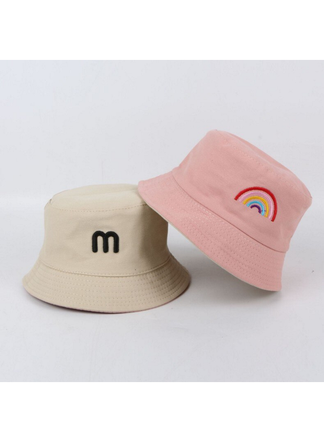 Kinder Bucket Hat - Roze | Regenboog | 52 cm | Tweezijdig