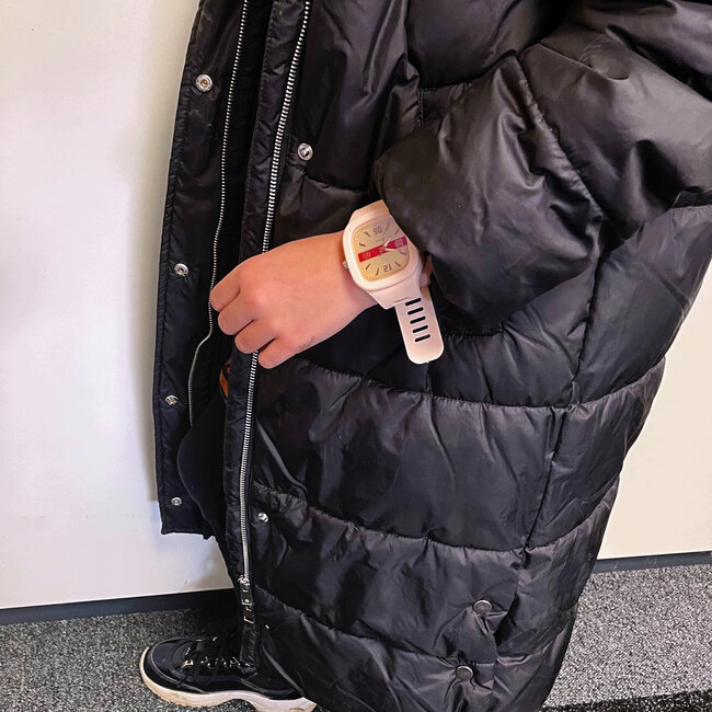 Siliconen Horloge - Lichtroze  | Ø 47 cm | Kinderhorloge