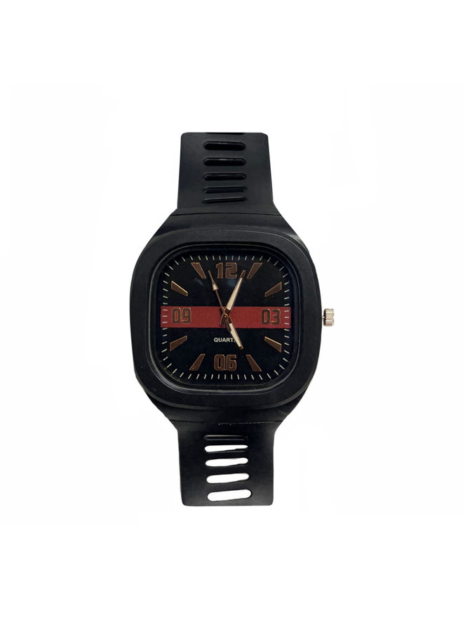 Siliconen Horloge - Zwart