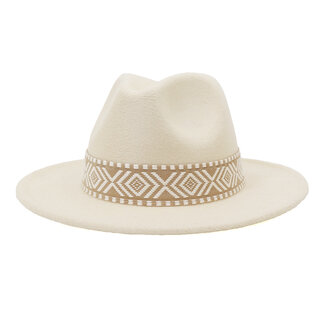 Fashion Favorite Fedora Hoed - Aztec Beige