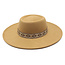 Fashion Favorite Fedora Hoed - Brim Camel | Verstelbaar | 56 - 60 cm