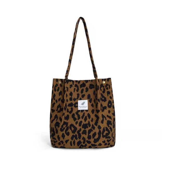 Shopper - Leopard | Tote Bag / Schoudertas | Corduroy | Fashion Favorite