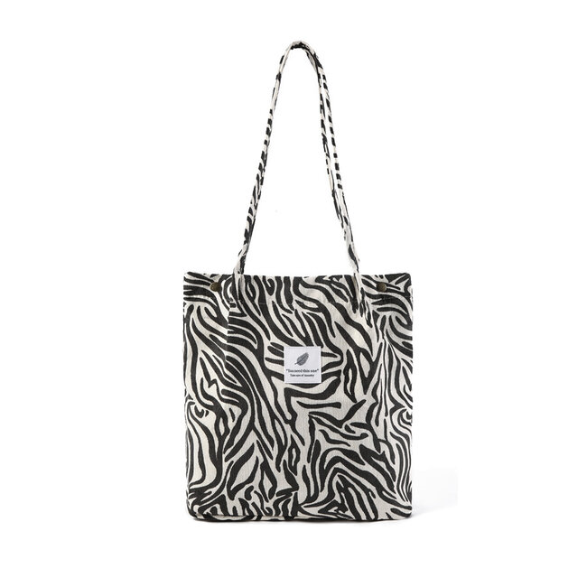 Shopper - Zebra | Tote Bag / Schoudertas | Corduroy | Fashion Favorite