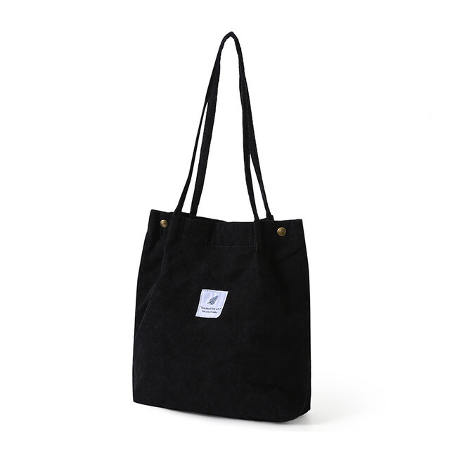 Shopper - Zwart | Tote Bag / Schoudertas | Corduroy | Fashion Favorite