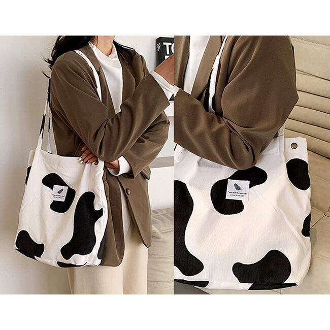 Shopper - Cow / Koe | Tote Bag / Schoudertas | Corduroy | Fashion Favorite