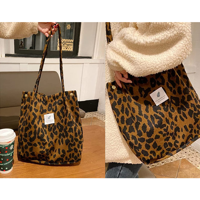 Shopper - Leopard | Tote Bag / Schoudertas | Corduroy | Fashion Favorite