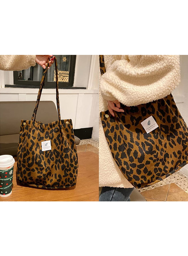Shopper - Leopard | Tote Bag / Schoudertas | Corduroy | Fashion Favorite