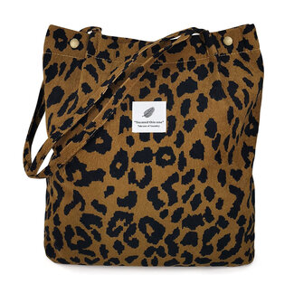 Fashion Favorite Shopper / Tote Bag - Leopard Corduroy