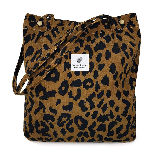 Fashion Favorite Shopper - Leopard | Tote Bag / Schoudertas | Corduroy | Fashion Favorite