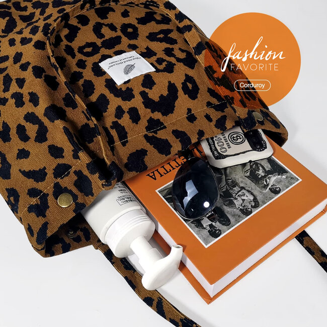 Shopper - Leopard | Tote Bag / Schoudertas | Corduroy | Fashion Favorite