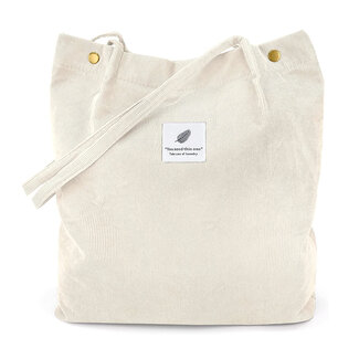 Fashion Favorite Shopper / Tote Bag - Beige Corduroy