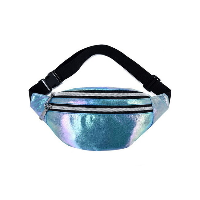 Fashion Favorite Heuptas - Holografisch Blauw | PU Leder |  22 x 12 x 7 cm