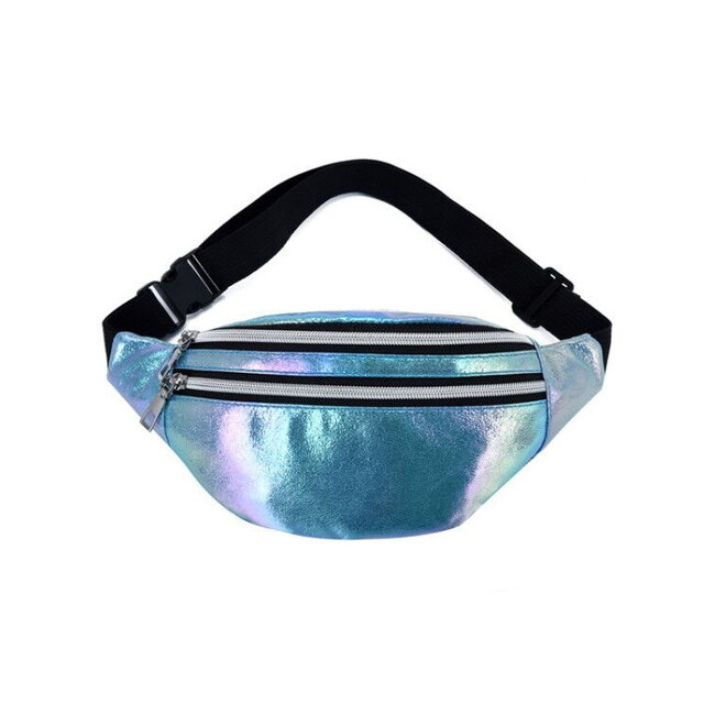 Heuptas - Holografisch Blauw | PU Leder |  22 x 12 x 7 cm