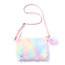 Regenboog Fluffy Tasje - Groen/Geel | 22 x 16 cm | Polyester / Acryl