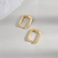 Ovale Zirkonia Oorringen | Goudkleurig Klein | 11 x 13,7 mm