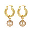 Fashion Favorite Parel Oorhangers Goudkleurig/Champagne