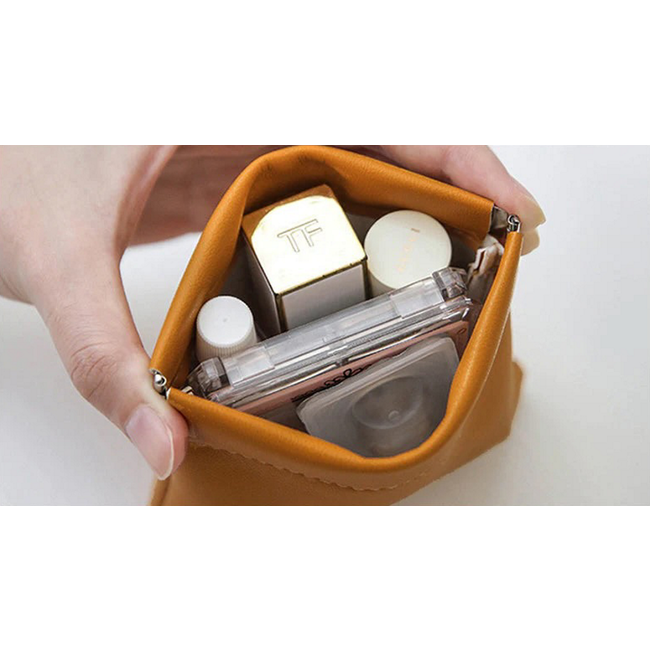 Knijpportemonnee / Brillenkoker - Roze | 18 x 8,5 cm | Kunstleer