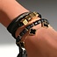 Clover Armband - Zwart/Goud | Stainless Steel