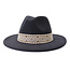 Fedora Hoed - Aztec Donkergrijs | Verstelbaar | 56 - 58 cm