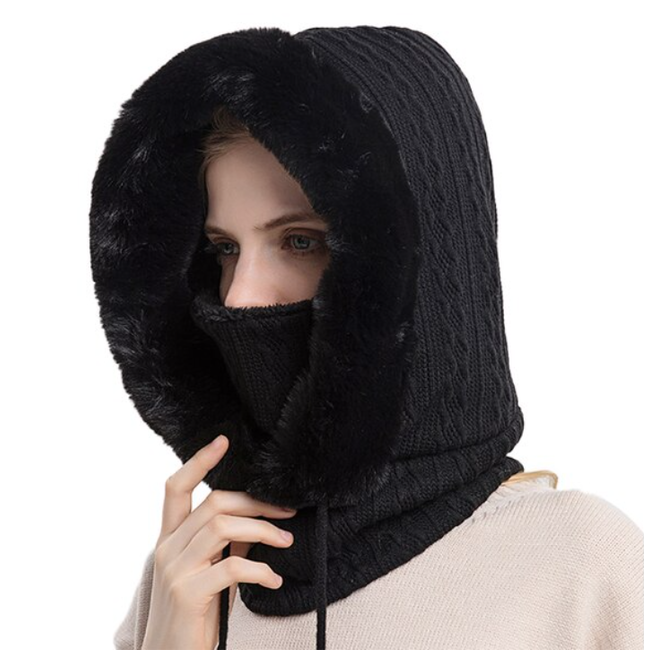 Muts 3-in-1 | Zwart | One size | Polyester