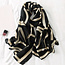 Fashion Favorite Sjaal Rinske - Zwart /Creme | Polyester | 180 x 90 cm
