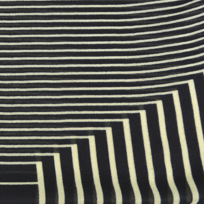 Sjaal Kensi - Zwart/Lichtgeel | Viscose | 180 x 90 cm