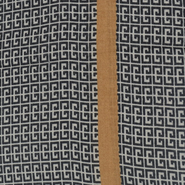 Sjaal Kyana- Zwart /Creme/Bruin | Viscose | 180 x 90 cm