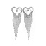 Fashion Favorite Sparkle Heart Oorbellen - Zilverkleurig