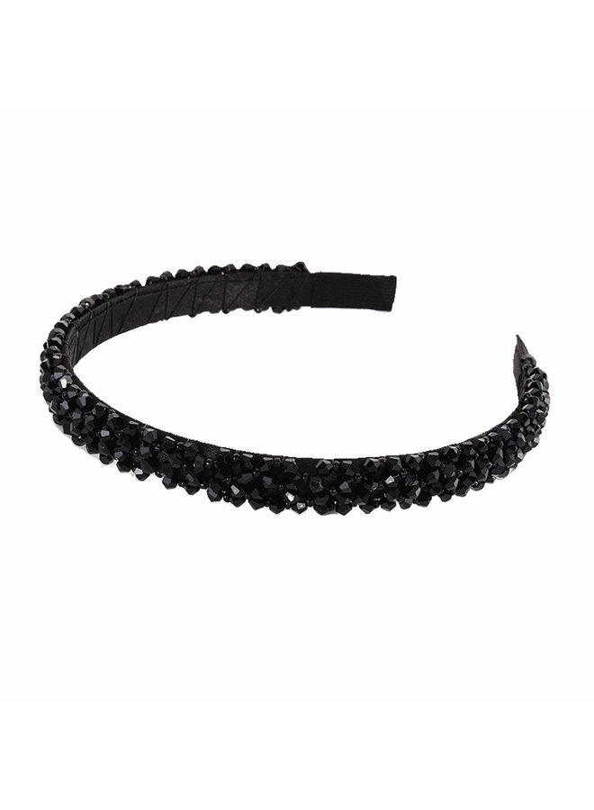 Schuur Generator Toeval Strass Diadeem - Zwart - Fashion Favorite