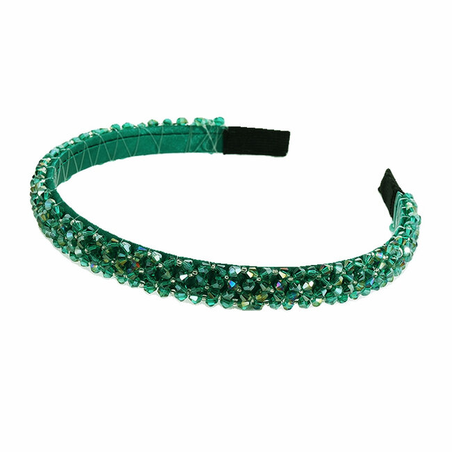 Fashion Favorite Strass Diadeem - Groen / Kunststof / Polyester