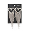 Fashion Favorite Sparkle Heart Oorbellen - Zilverkleurig | Hart Strass