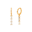 Fashion Favorite LILI Bar Oorbellen - White/Gold | 925 Silver